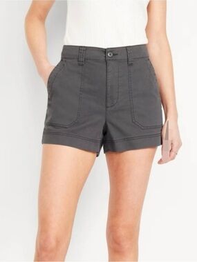 Old Navy Women's Dark Gray High-Rise OG Chino Shorts